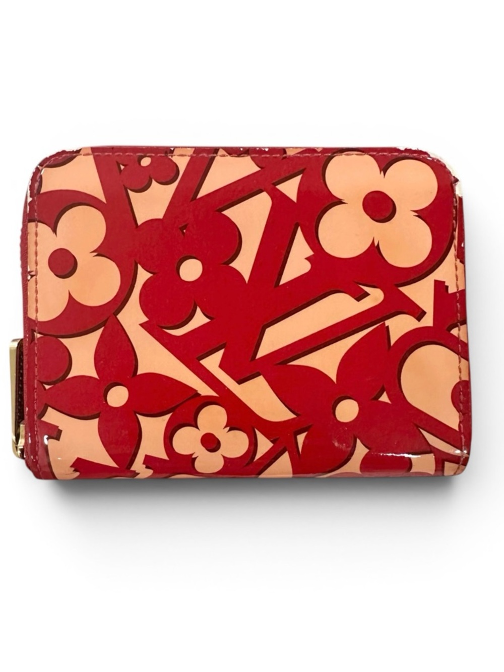 Louis Vuitton Vernis Sweet Red Monogram & Leather Zippy Card & Coin Holder